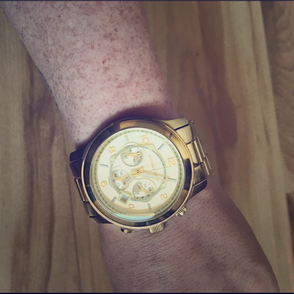 Michael Kors Large Faced Gold Watch